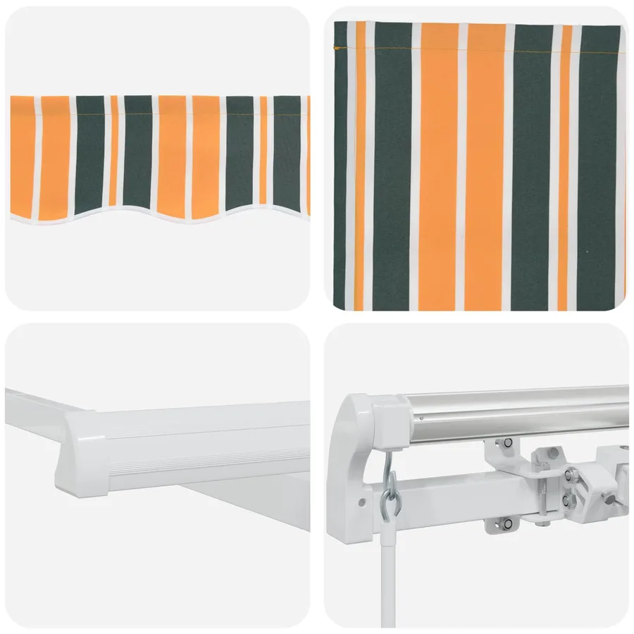 Auvent rétractable Multicolore 400 × 300 cm - 4