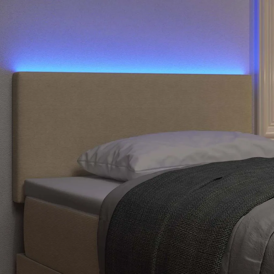 Tête de lit LED Vert gris 80 cm Tissu en velours côtelé - 4