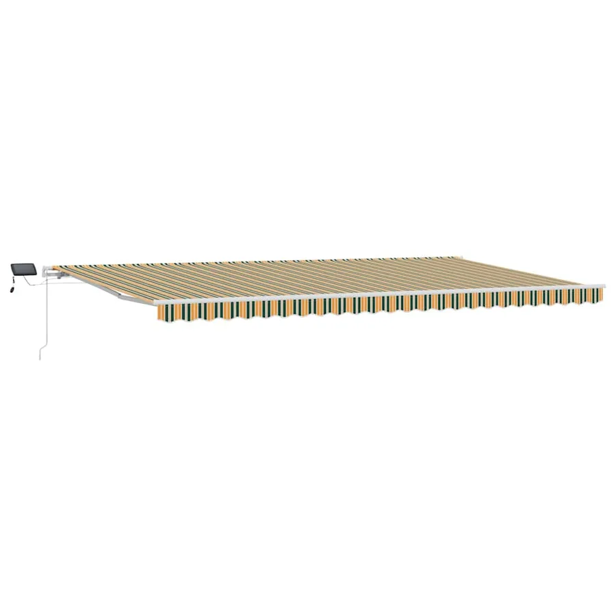 Auvent rétractable Vert et jaune 600 × 350 cm - 2