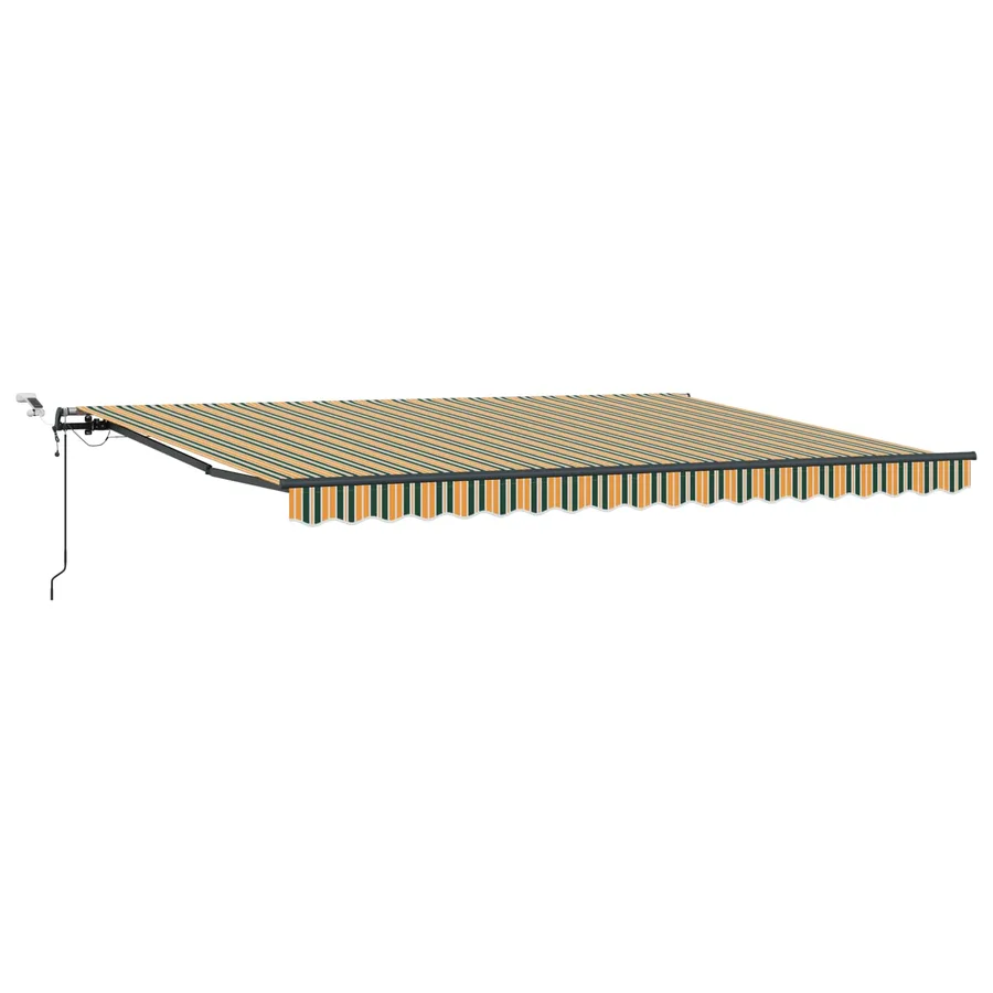 Auvent rétractable Vert et jaune 450 × 300 cm Polyester - 2