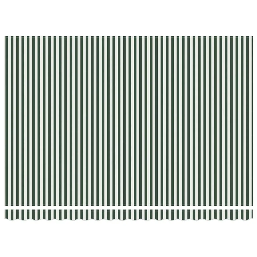 Auvent rétractable Vert et blanc 450 × 300 cm - 7