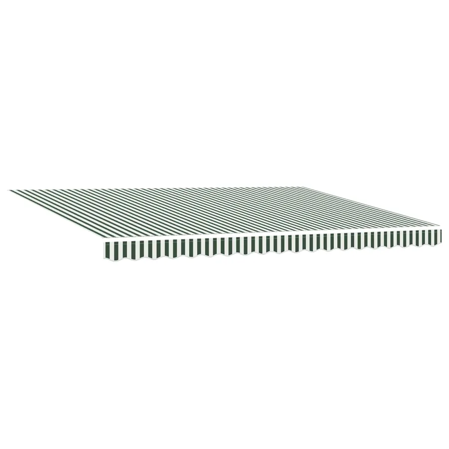 Auvent rétractable Vert et blanc 450 × 350 cm Polyester - 5