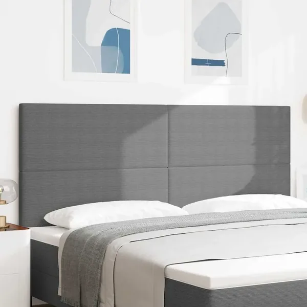 Tête de lit LED Gris clair 200 cm Tissu en velours côtelé