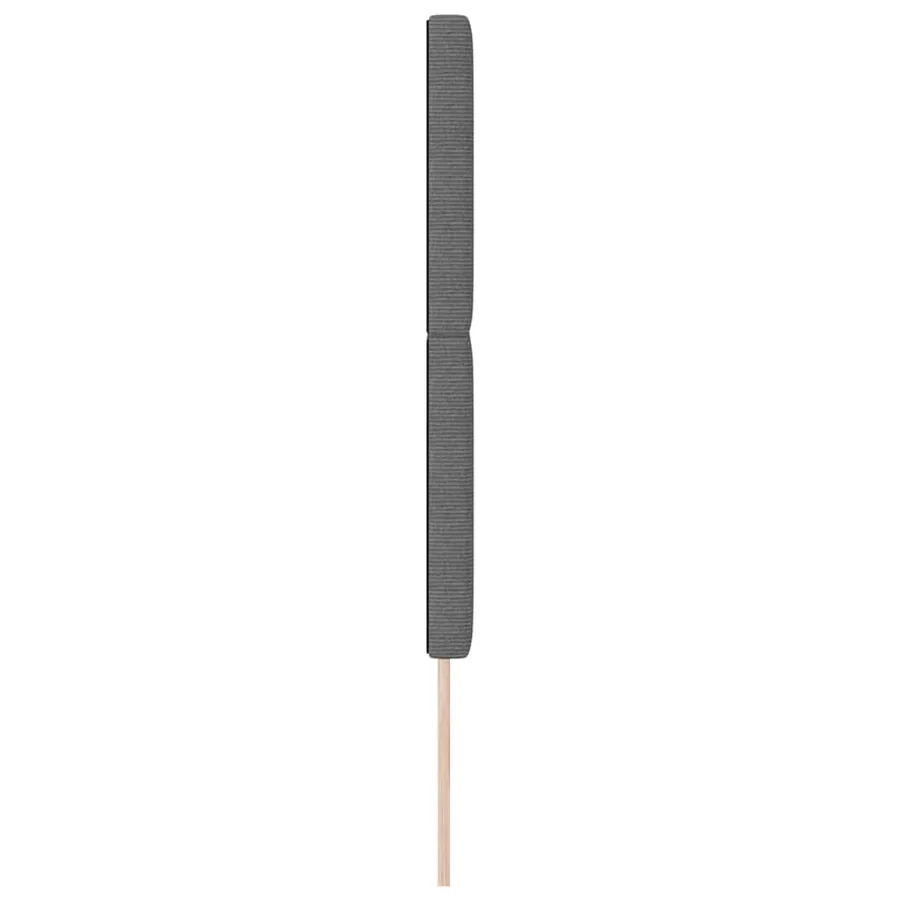 Tête de lit Gris clair 144 cm Tissu en velours côtelé - 5
