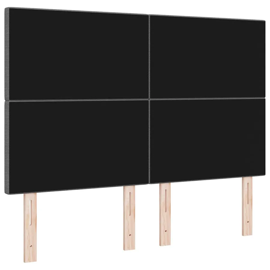 Tête de lit Gris clair 144 cm Tissu en velours côtelé - 6