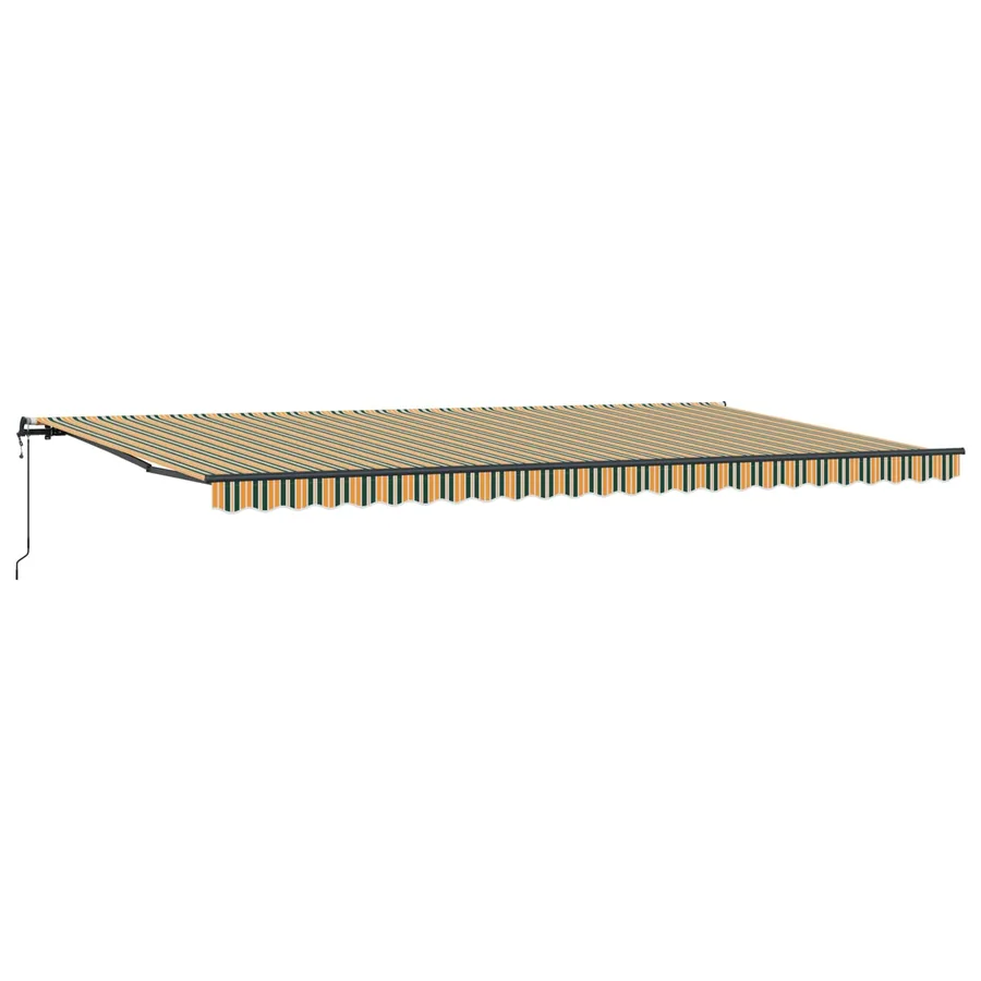 Auvent rétractable Vert et jaune 600 × 350 cm - 2