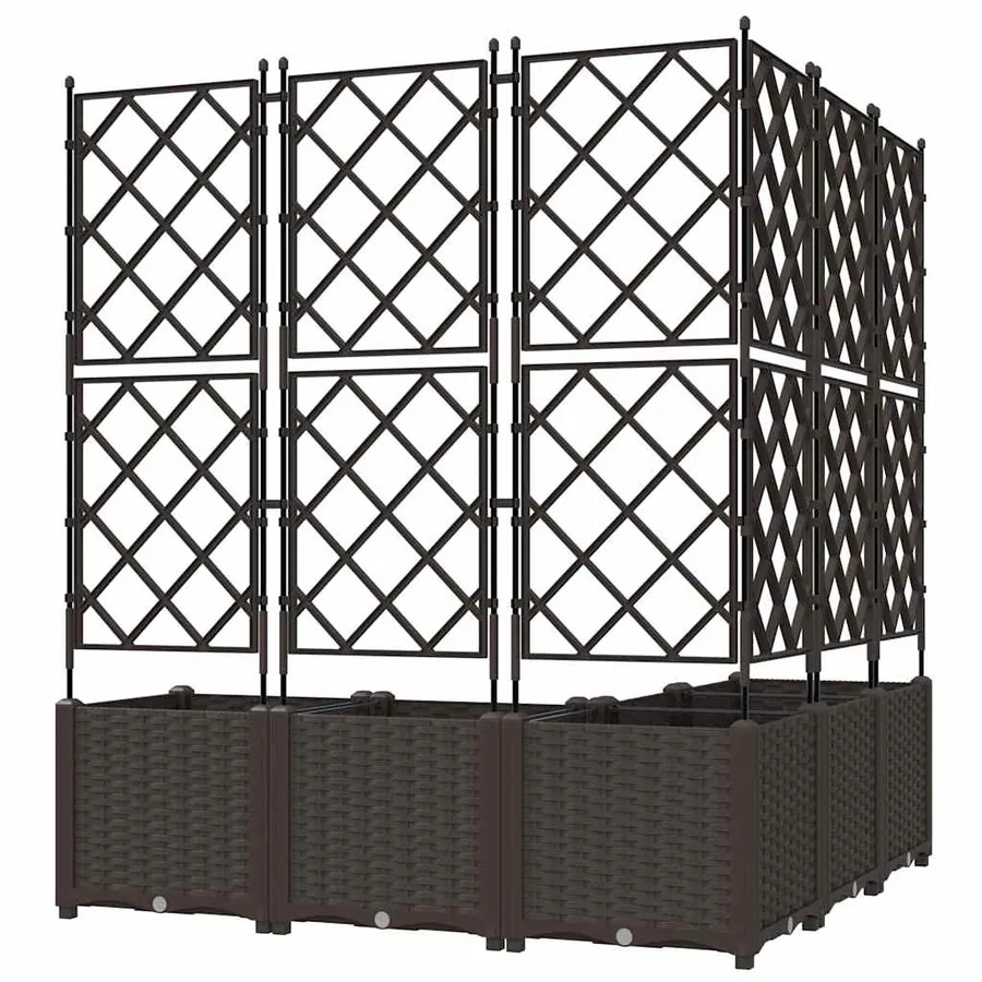 Cache-pot de jardin 5 pc Marron 120 x 120 x 143 cm PP - 6