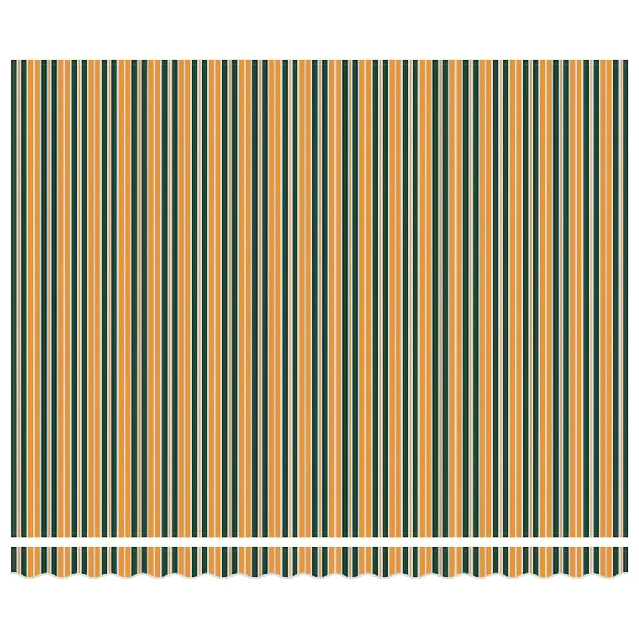 Auvent rétractable Vert et jaune 400 × 300 cm - 9
