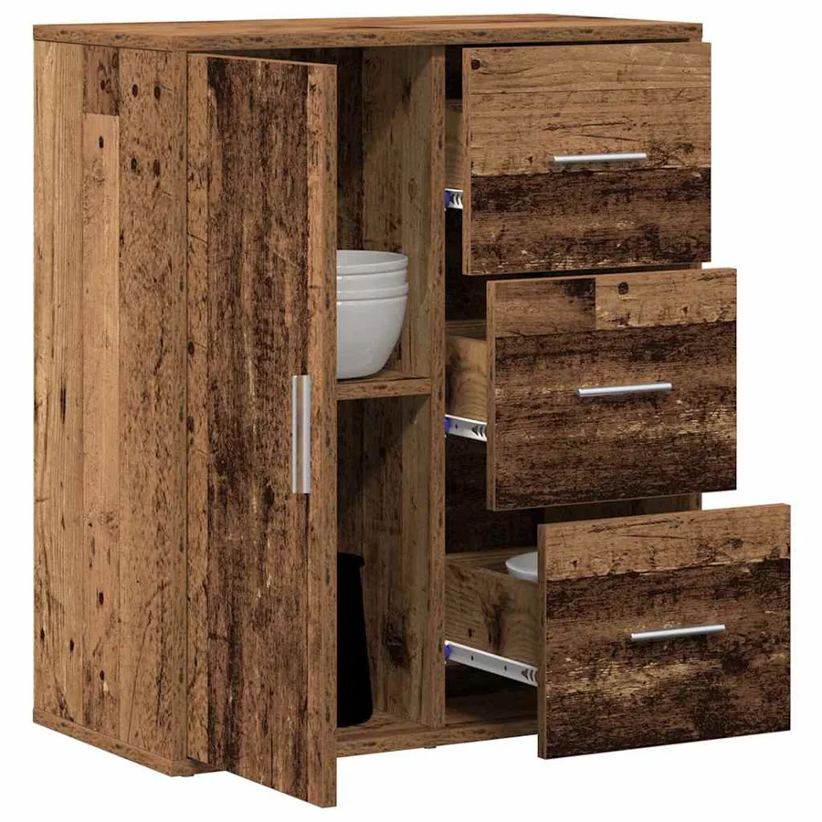 Buffet Bois ancien 60 x 31 x 70 cm Bois d'ingénierie - 3