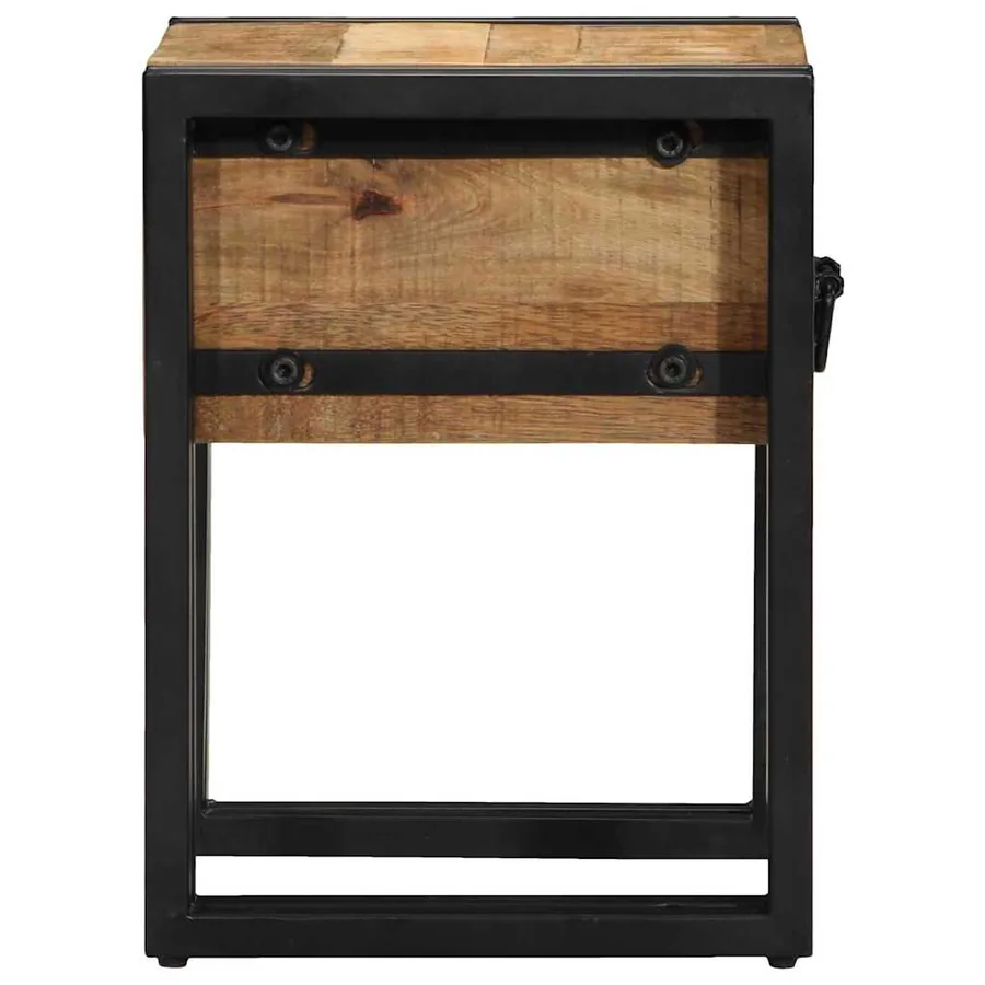 Table d'appoint 30 x 30 x 40 cm Bois de mangue massif - 6