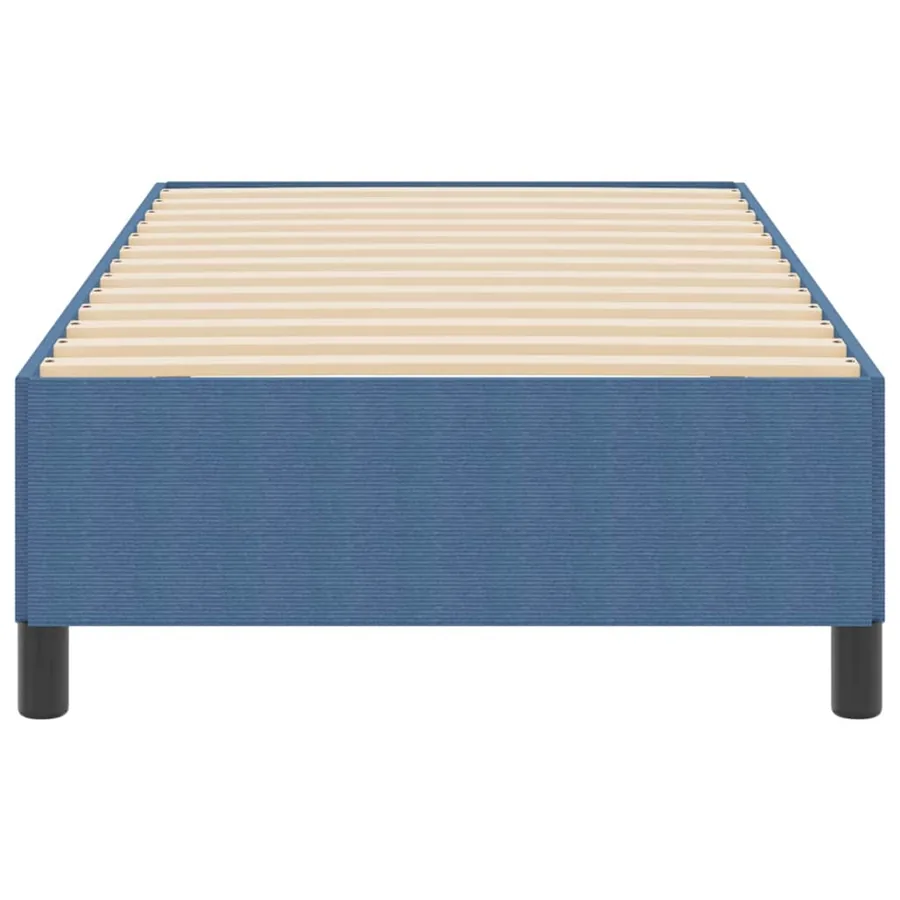 Lit à ressorts Bleu 100 x 200 cm Tissu en velours côtelé - 5