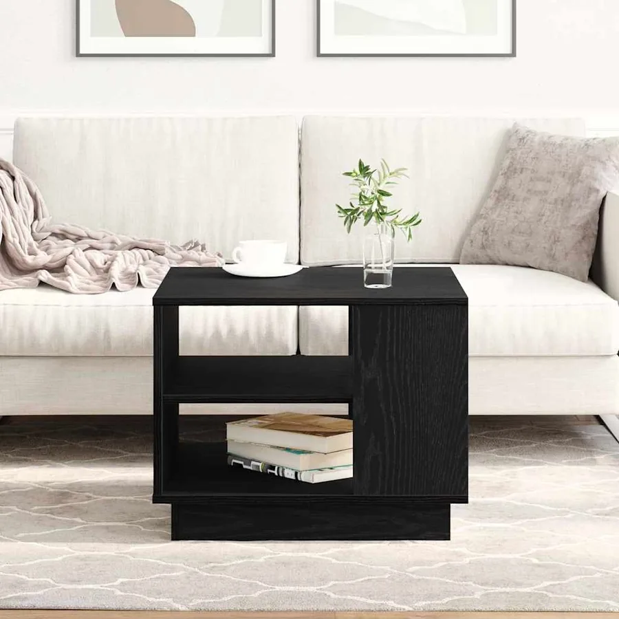 Table basse Chêne noir 55 x 55 x 42 cm Bois d'ingénierie