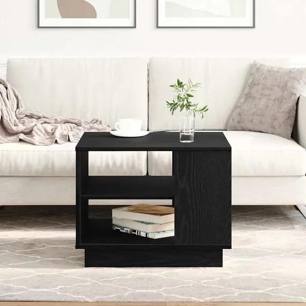 Table basse Chêne noir 55 x 55 x 42 cm Bois d'ingénierie