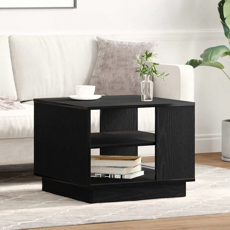 Table basse Chêne noir 55 x 55 x 42 cm Bois d'ingénierie - 4