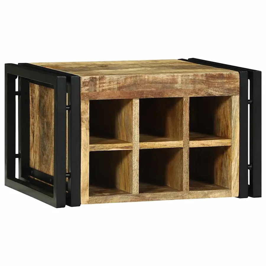 Étagère à vin 2 pcs 46 x 35 x 27,5 cm Bois de mangue massif - 2