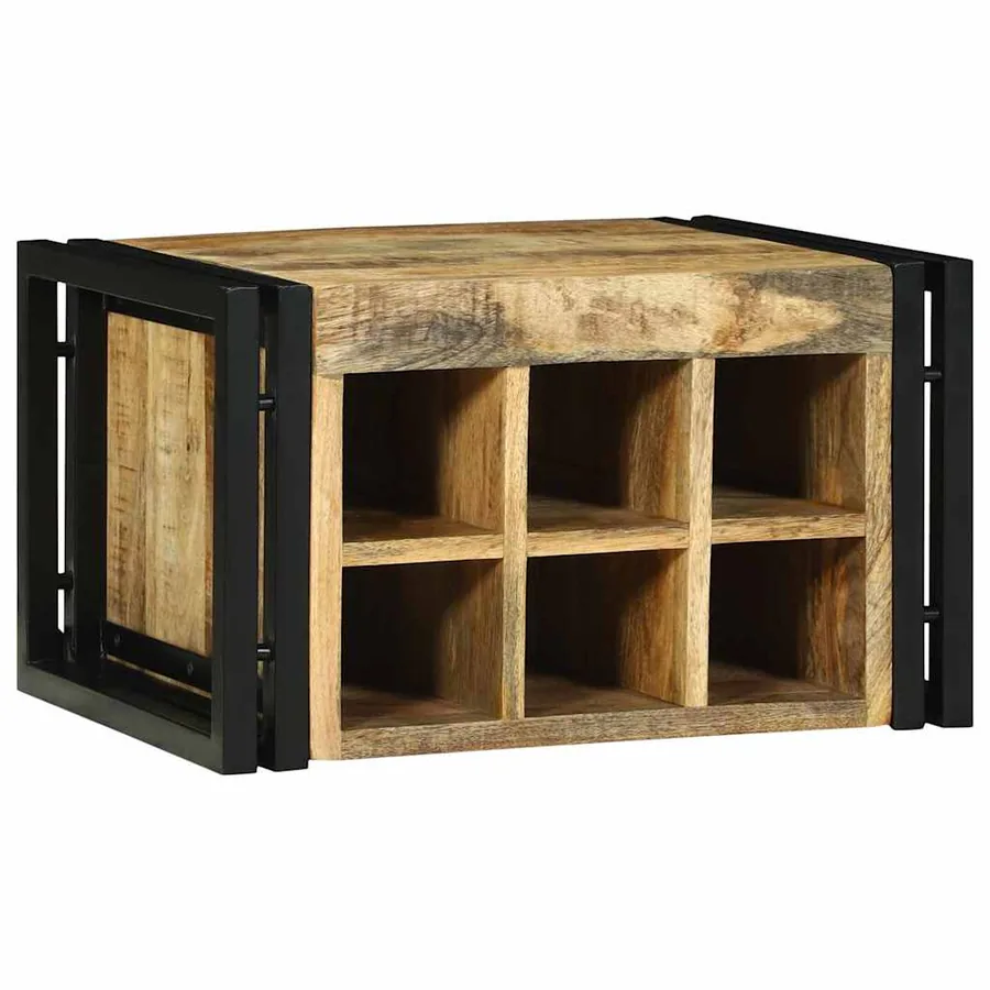 Étagère à vin 2 pcs 46 x 35 x 27,5 cm Bois de mangue massif - 3