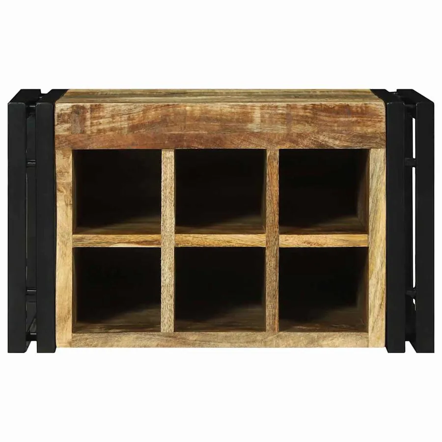 Étagère à vin 2 pcs 46 x 35 x 27,5 cm Bois de mangue massif - 4