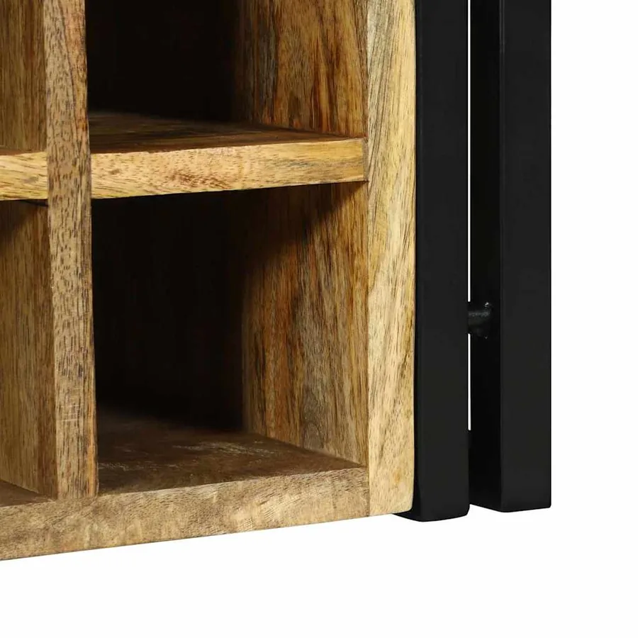 Étagère à vin 2 pcs 46 x 35 x 27,5 cm Bois de mangue massif - 9