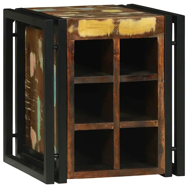 Étagère à vin 35 x 35 x 39 cm Bois Recyclé Solide
