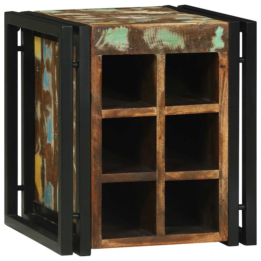 Étagère à vin 35 x 35 x 39 cm Bois Recyclé Solide - 3