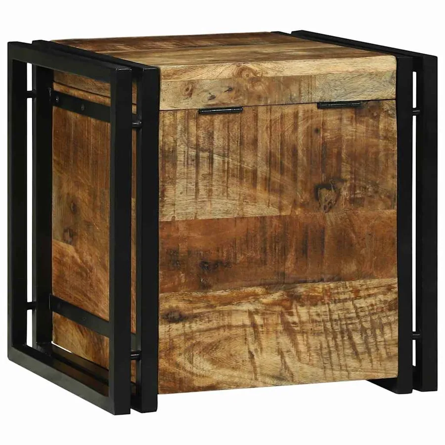 Boîte de rangement 40 x 40 x 40 cm Bois de mangue massif - 7