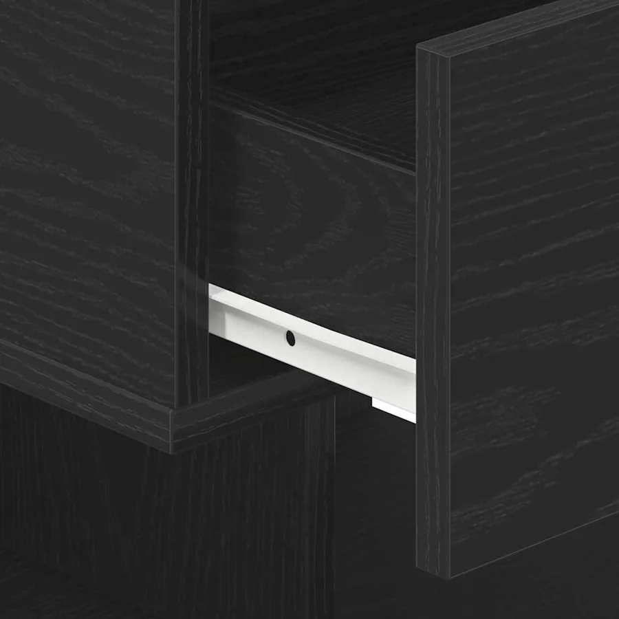 Cabinet de chevet avec tiroir 2 pcs Chêne noir 40 x 35 x 65 cm - 11