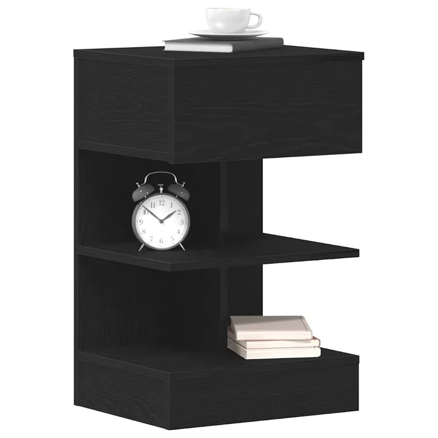 Cabinet de chevet avec tiroir 2 pcs Chêne noir 40 x 35 x 65 cm - 3