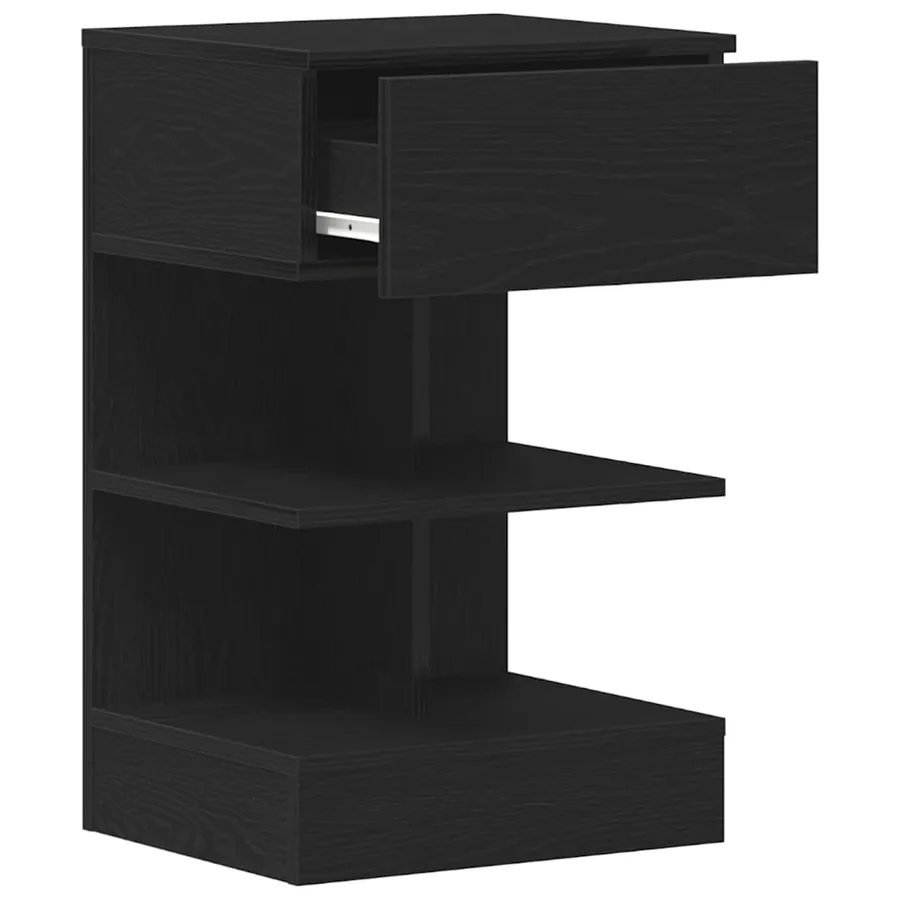 Cabinet de chevet avec tiroir 2 pcs Chêne noir 40 x 35 x 65 cm - 6