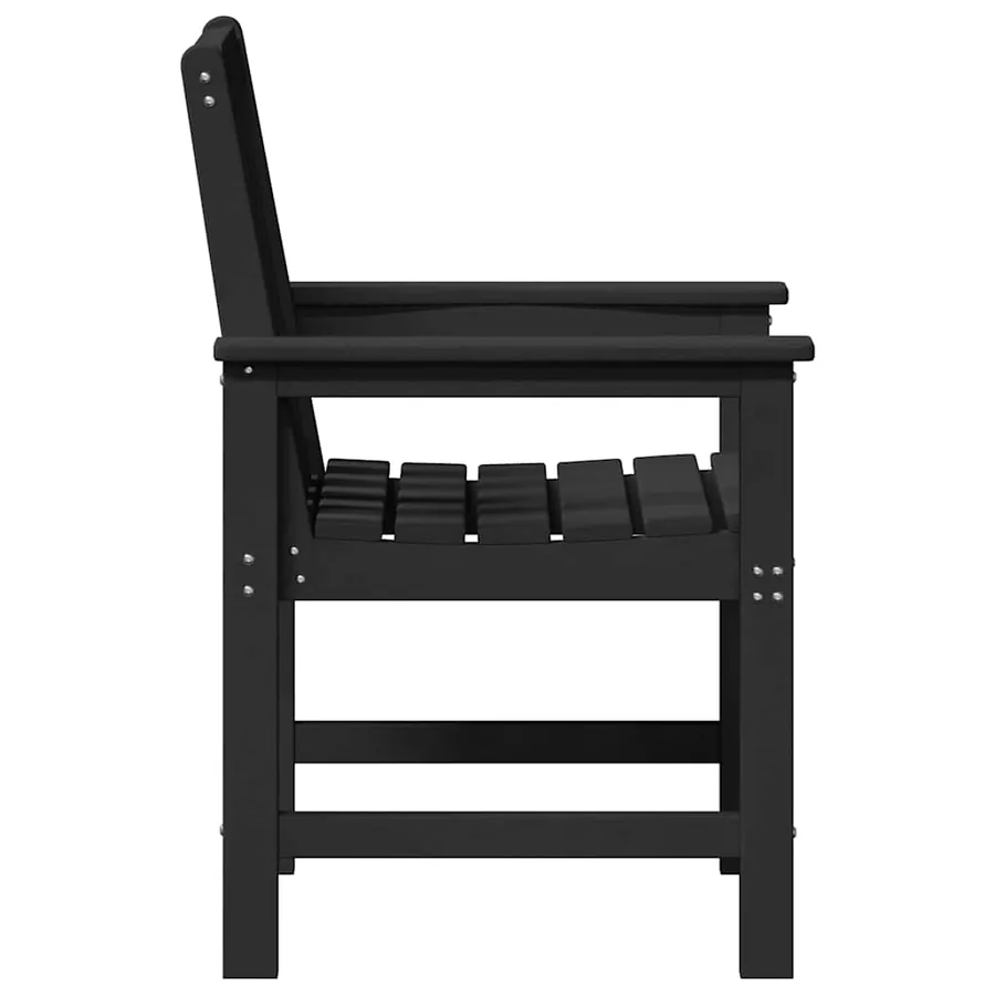 Chaise de jardin 4 pcs Noir 65,5 x 59 x 88 cm Polyéthylène - 6