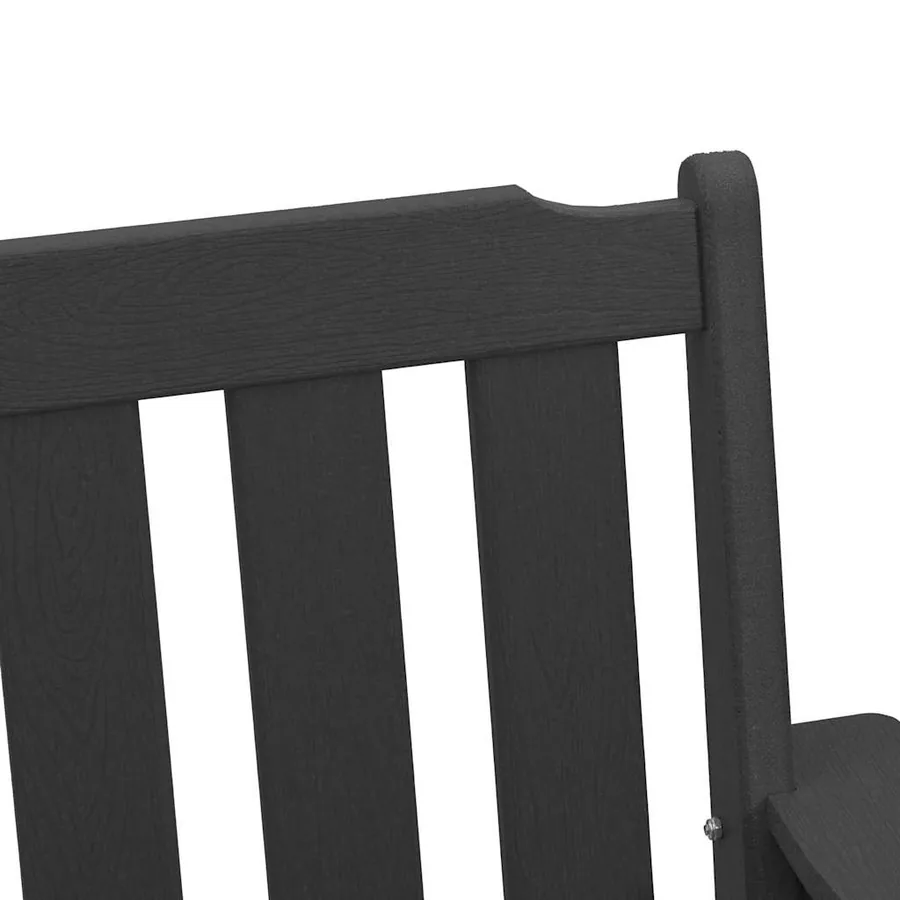 Chaise de jardin 4 pcs Noir 65,5 x 59 x 88 cm Polyéthylène - 9