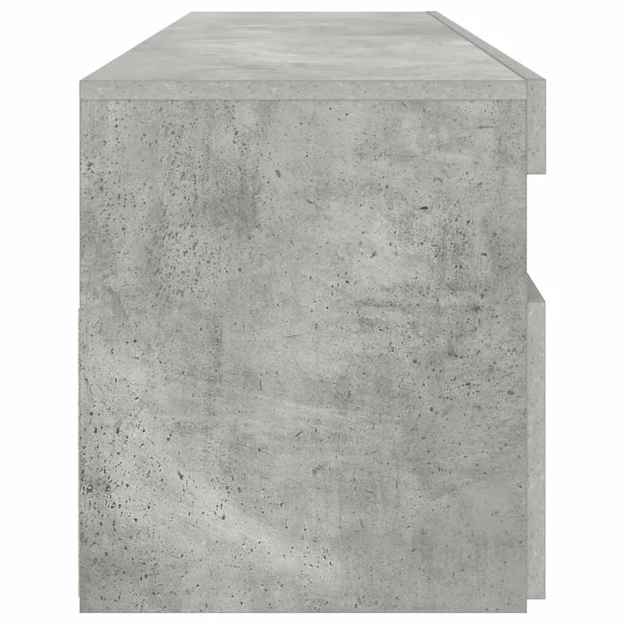 Meuble TV avec lumières LED gris béton 90x35x40 cm - 8