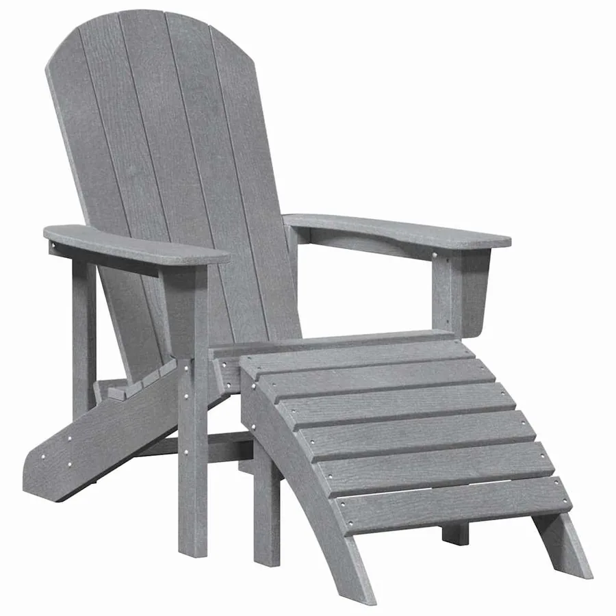Chaise Adirondack Gris clair 82 x 74 x 92 cm HDPE - 2