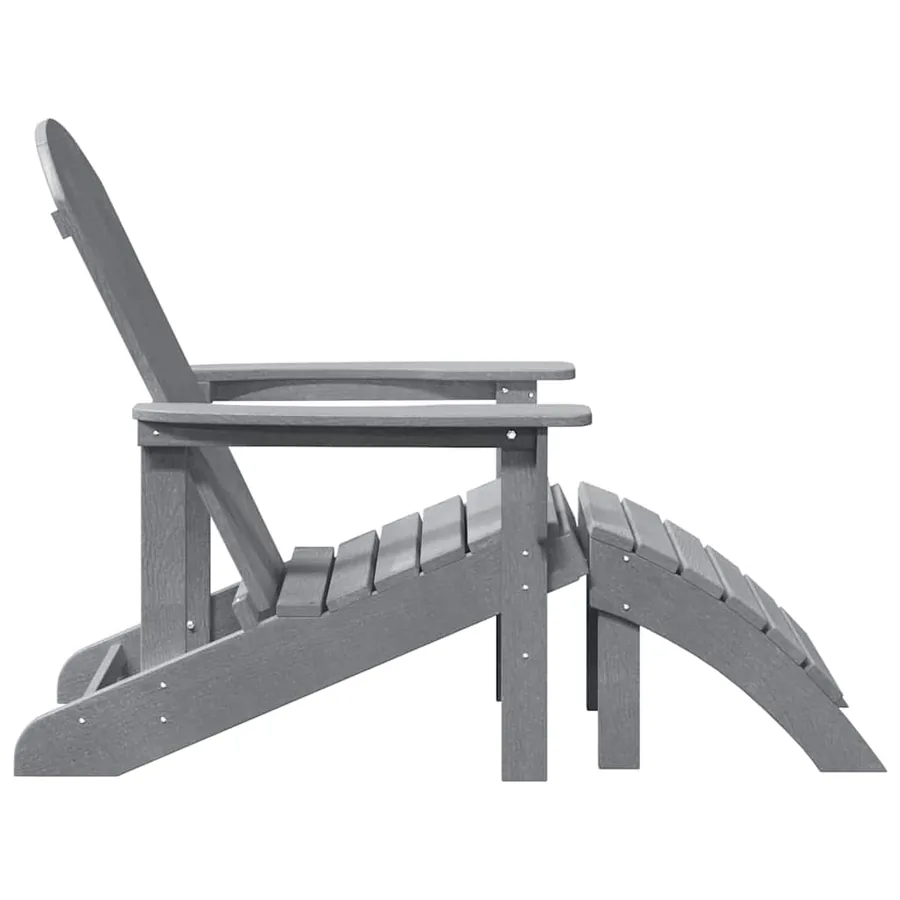Chaise Adirondack Gris clair 82 x 74 x 92 cm HDPE - 5