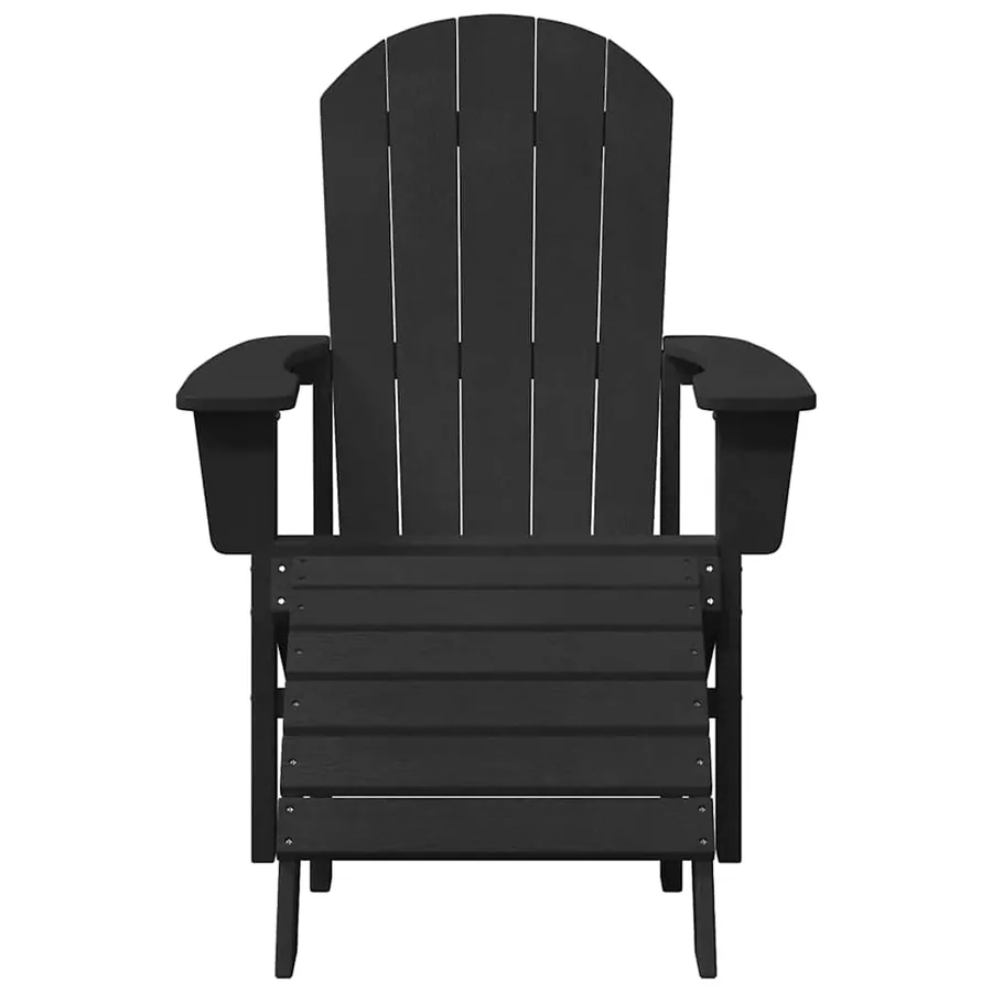 Chaise de jardin 2 pcs Noir 83 x 74 x 92 cm Polyéthylène - 5
