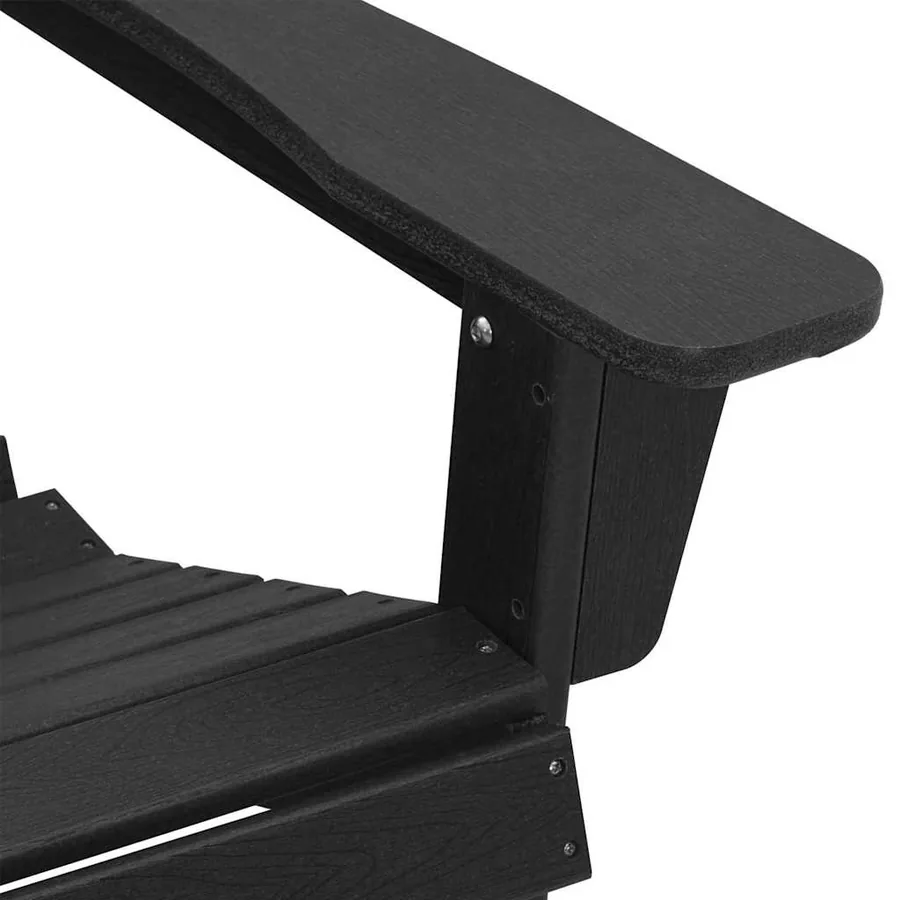 Chaise de jardin 2 pcs Noir 83 x 74 x 92 cm Polyéthylène - 9