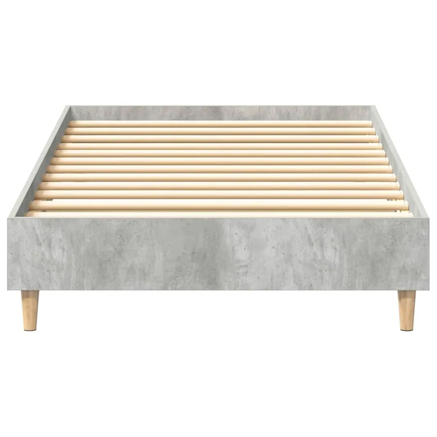 Cadre de lit Gris béton 203 x 93 x 25 cm Bois d'ingénierie - 5