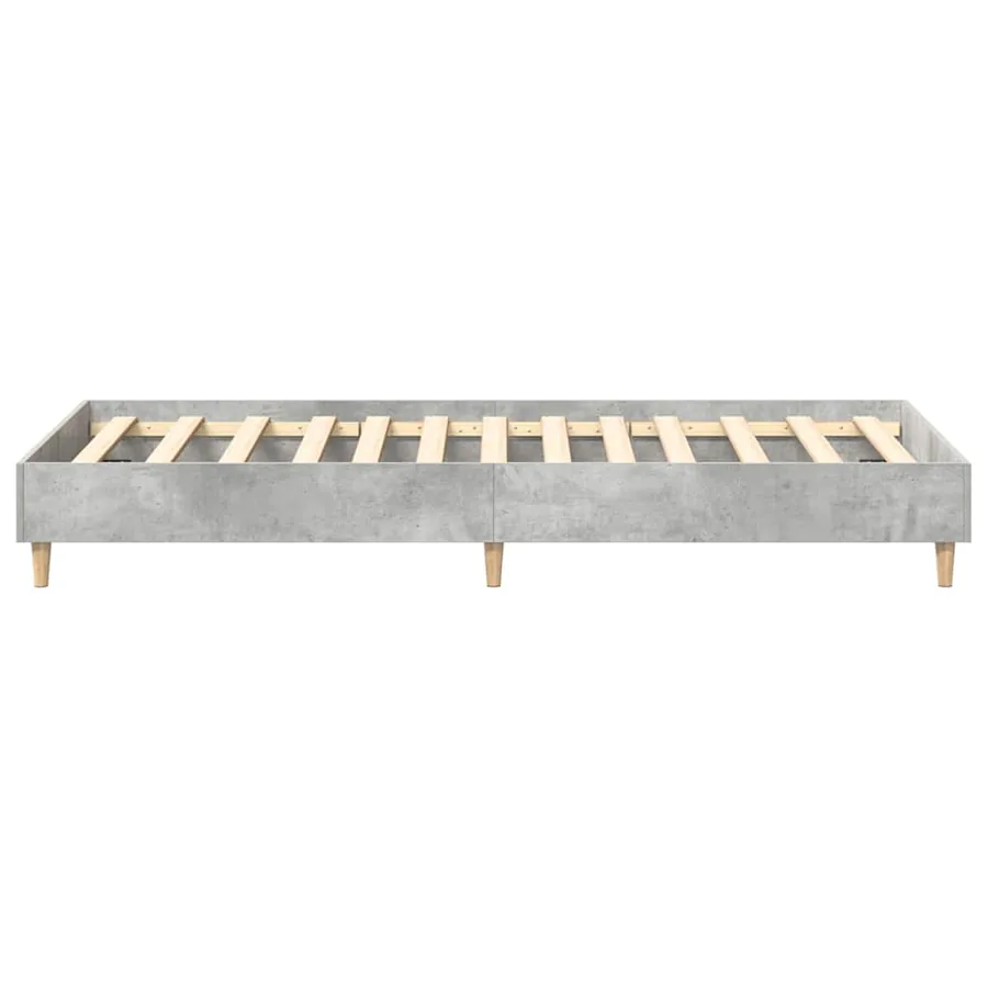Cadre de lit Gris béton 203 x 93 x 25 cm Bois d'ingénierie - 6