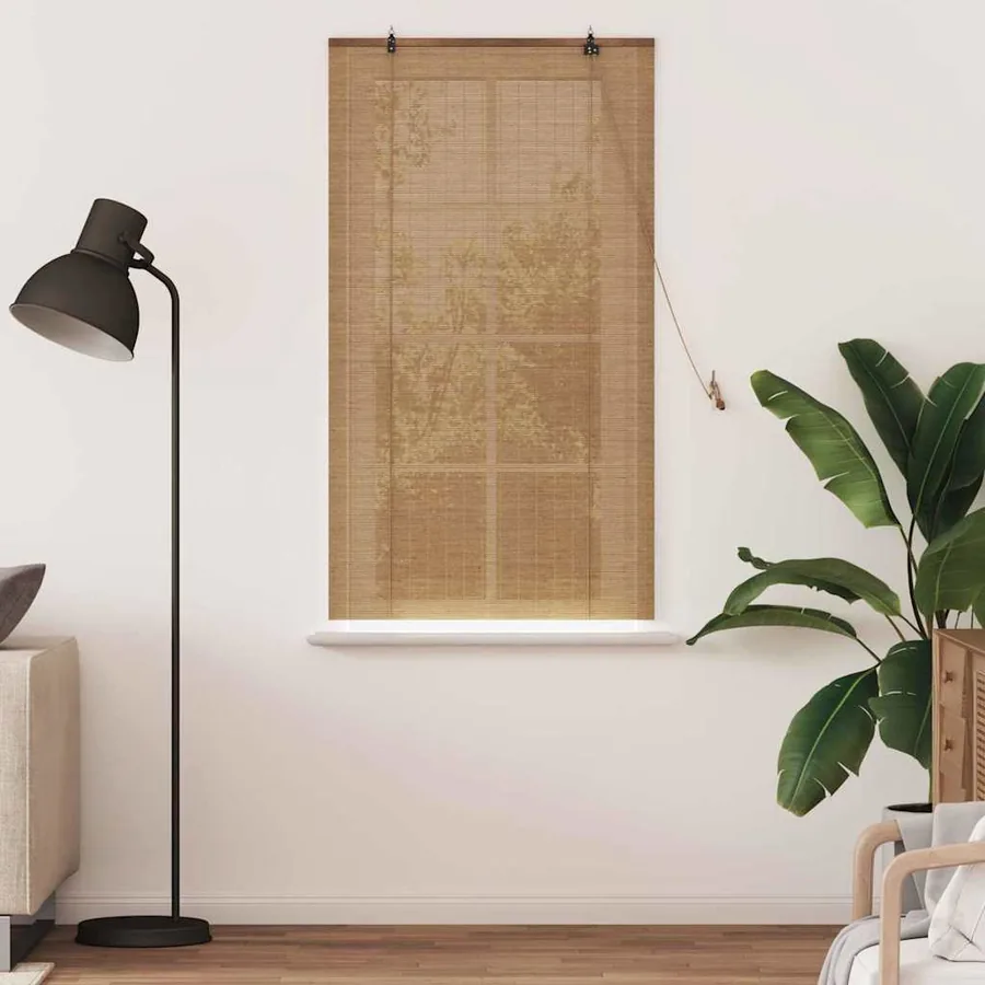Store enrouleur Marron 90 x 160 cm Bambou - 3