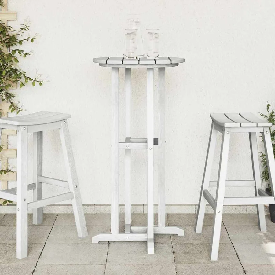 Table de bar Blanc 55 x 55 x 107 cm Polyéthylène - 4
