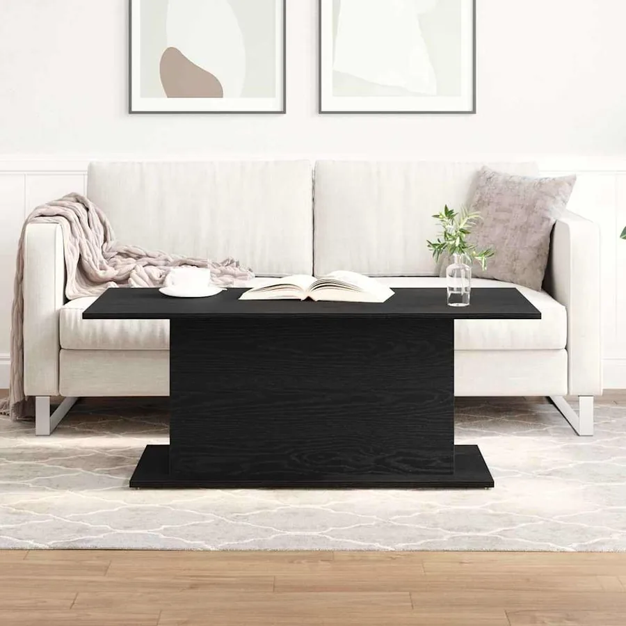Table basse Chêne noir 102 x 55,5 x 40 cm Bois d'ingénierie