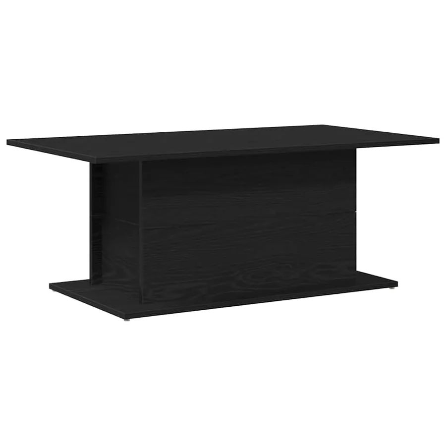 Table basse Chêne noir 102 x 55,5 x 40 cm Bois d'ingénierie - 2