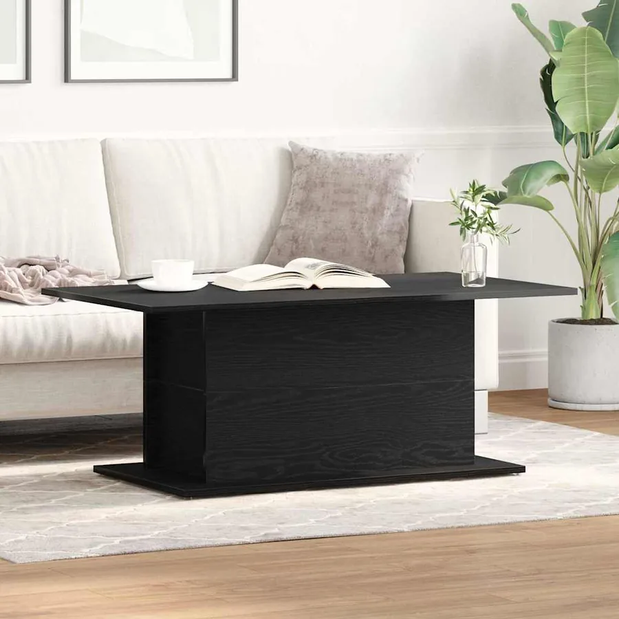 Table basse Chêne noir 102 x 55,5 x 40 cm Bois d'ingénierie - 4
