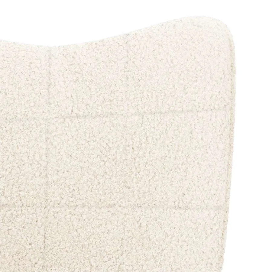 Chaise à bascule Crème Tissu Sherpa - 7
