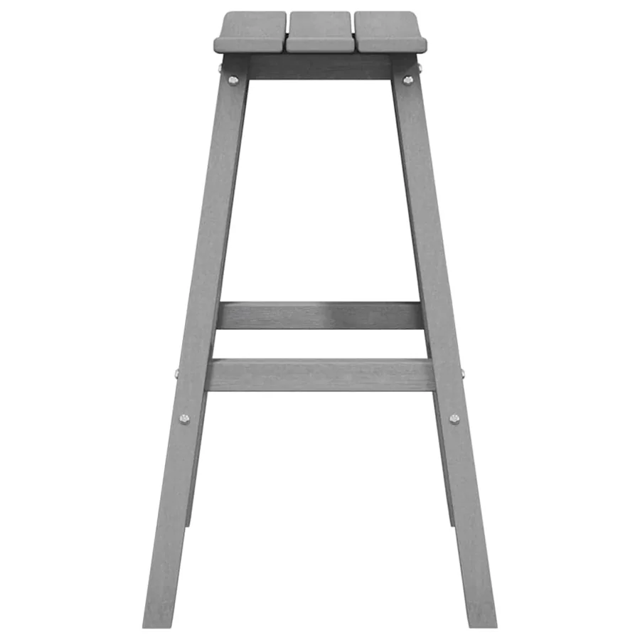 Ensemble de bar de jardin 4 pcs Gris clair HDPE - 6