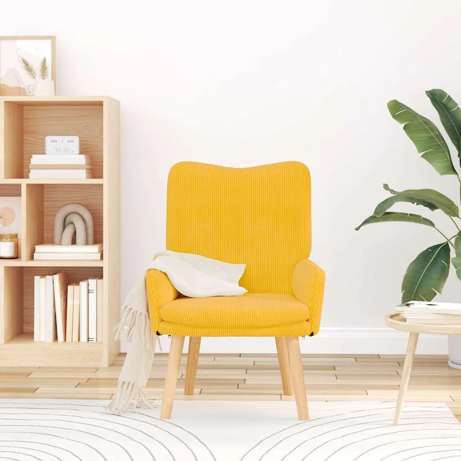 fauteuil Jaune clair 63 x 67 x 94 cm tissu - 3
