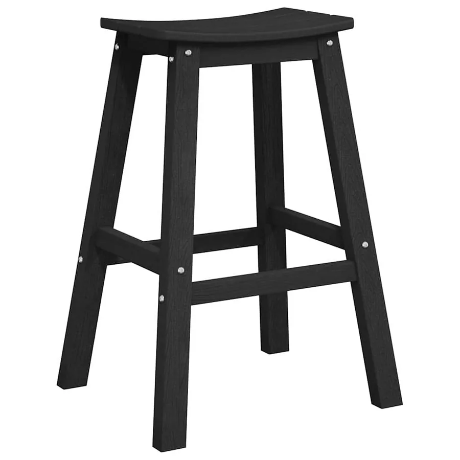 Tabouret de bar 2 pcs Noir 52 x 43 x 73,5 cm HDPE - 4