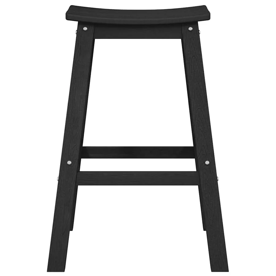 Tabouret de bar 2 pcs Noir 52 x 43 x 73,5 cm HDPE - 5