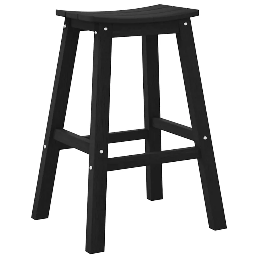 Tabouret de bar 2 pcs Noir 52 x 43 x 73,5 cm HDPE - 7