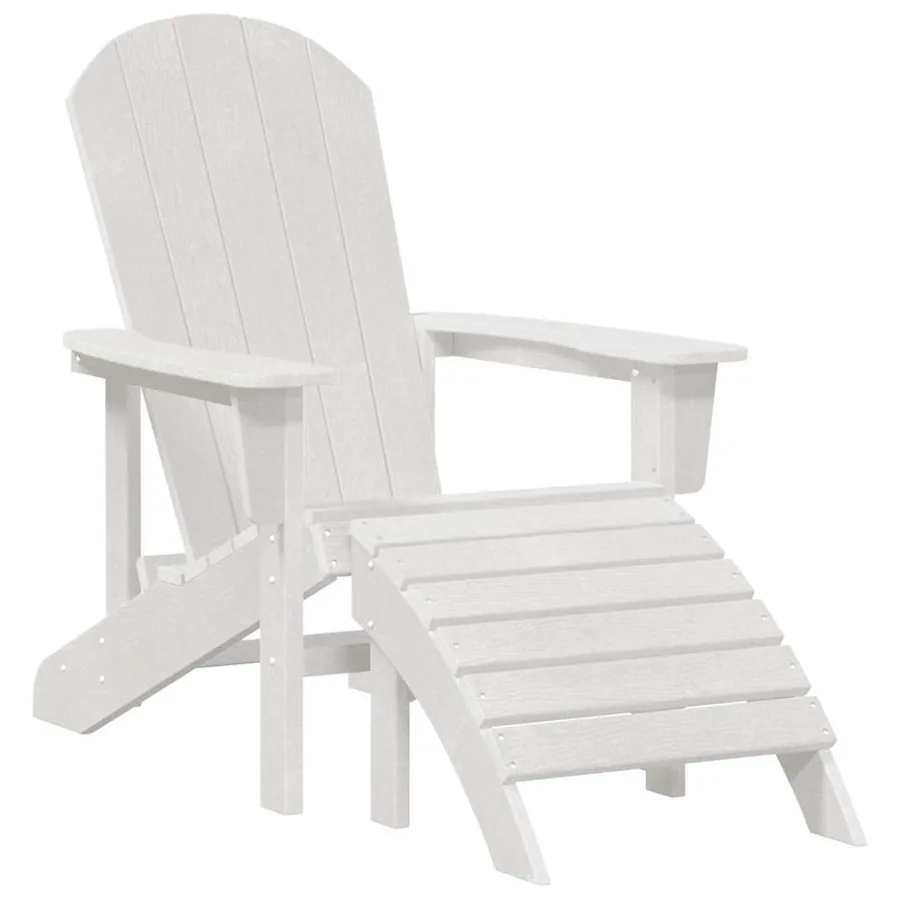 Chaise de jardin 3 pcs Blanc Polyéthylène - 5