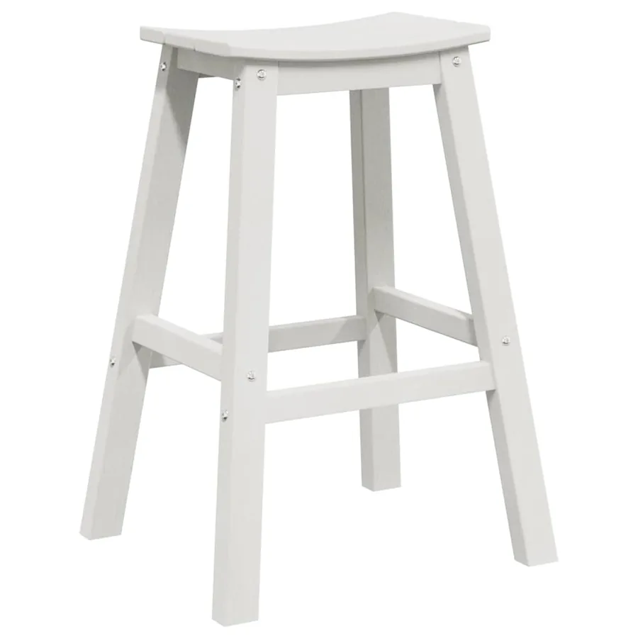 Ensemble de bar de jardin 4 pcs Blanc HDPE - 4